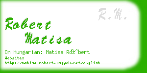 robert matisa business card